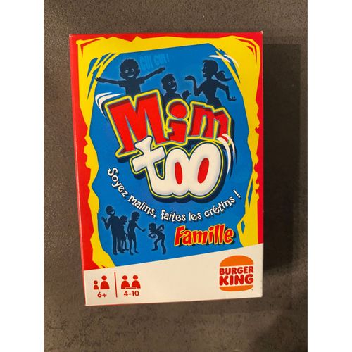 Jeu De Cartes « Mim Too » Burger King