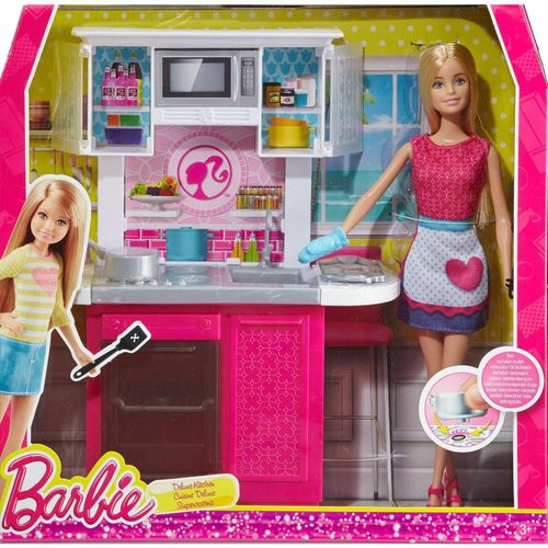 Barbie Coffret Cuisine Barbie Et Accessoires Poupée Incluse Mattel