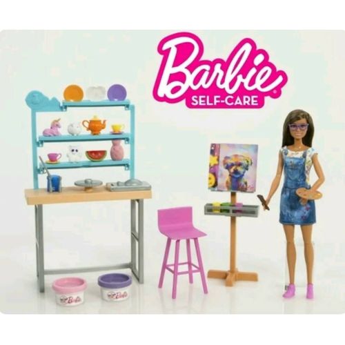 Barbie Atelier Peinture Et Poterie + Accessoires Mattel