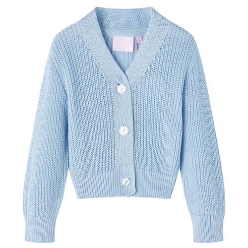 Cardigan Pour Enfants Tricoté Bleu 128