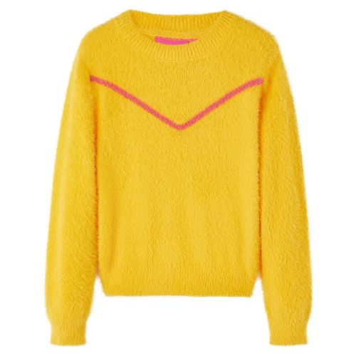 Pull-Over Tricoté Pour Enfants Ocre Foncé 128