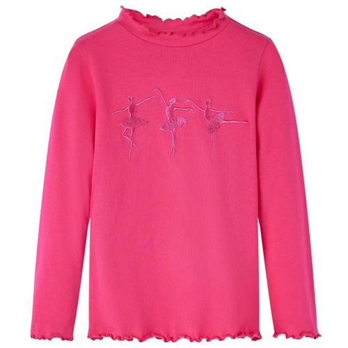T-Shirt Enfants À Manches Longues Ballerines Rose Vif 92