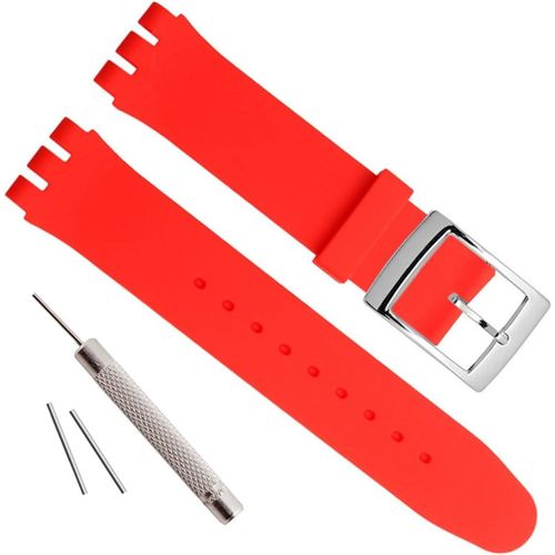 Kal-Boucle En Acier Inoxydable Plaqué Argent Bracelet En Caoutchouc De Silicone Étanche