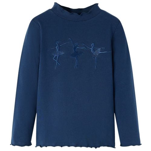 T-Shirt Enfants À Manches Longues Ballerines Bleu Marine 104