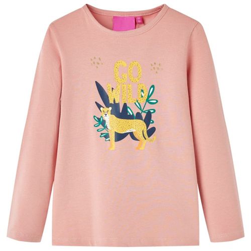 T-Shirt Enfants À Manches Longues Imprimé Animal Rose Clair 140