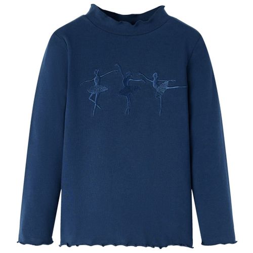 T-Shirt Enfants À Manches Longues Ballerines Bleu Marine 128