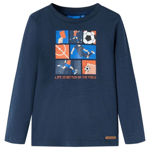 T-Shirt Enfants À Manches Longues Imprimé Match De Football 128