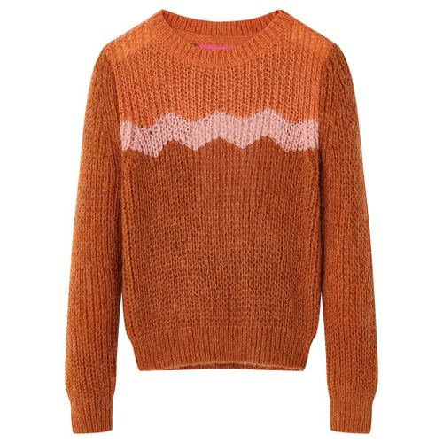 Pull-Over Tricoté Pour Enfants Cognac 128