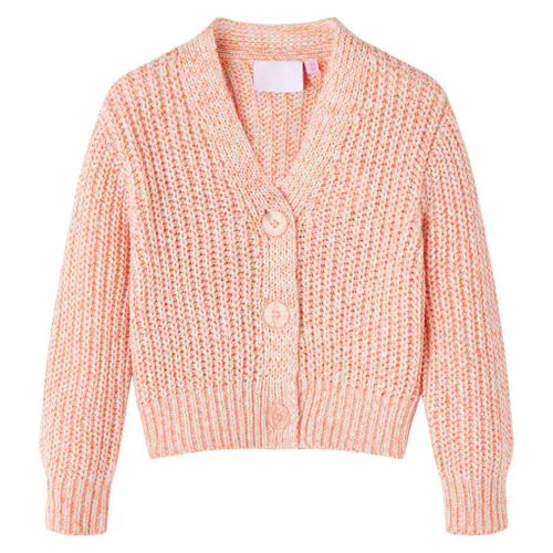 Cardigan Pour Enfants Tricoté Rose Mélangé 116