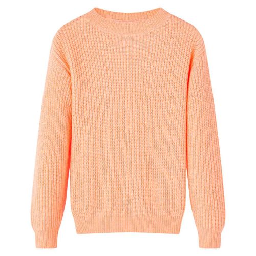 Pull-Over Tricoté Pour Enfants Orange Vif 128