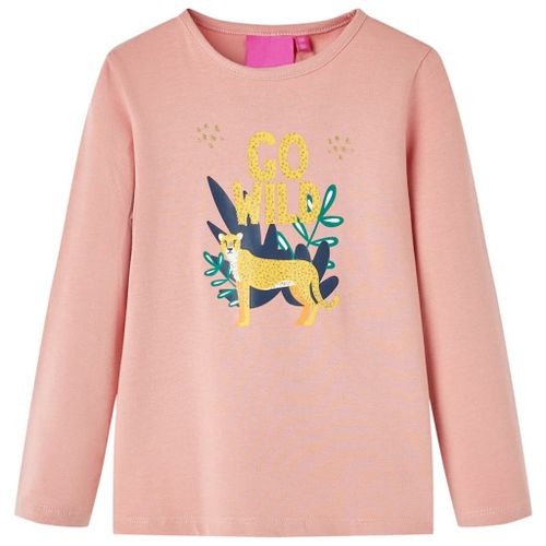 T-Shirt Enfants À Manches Longues Imprimé Animal Rose Clair 92