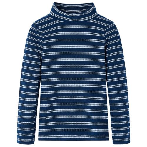 T-Shirt Enfants À Manches Longues Rayures Bleu Marine 128