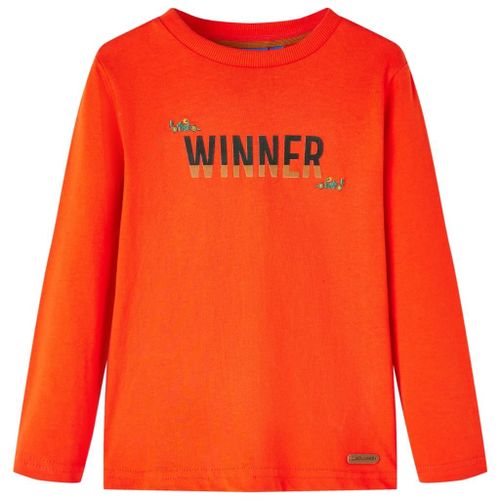 T-Shirt Pour Enfants À Manches Longues Imprimé Winner Orange Vif 104
