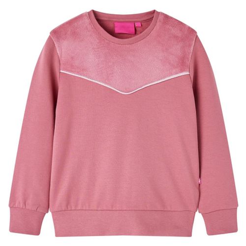 Sweatshirt Pour Enfants Velours Patchwork Framboise 140