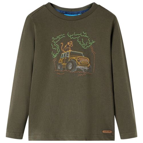 T-Shirt Enfants À Manches Longues Imprimé Jeep Kaki 92