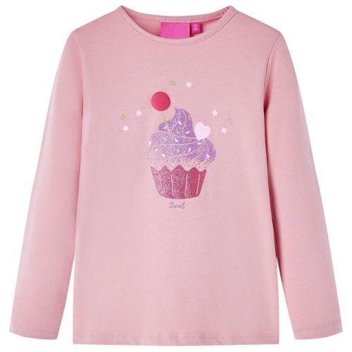 T-Shirt Enfants À Manches Longues Imprimé Crème Glacée Rose Clair 104