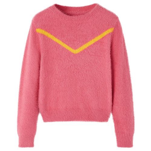 Pull-Over Tricoté Pour Enfants Rose Vieux 116