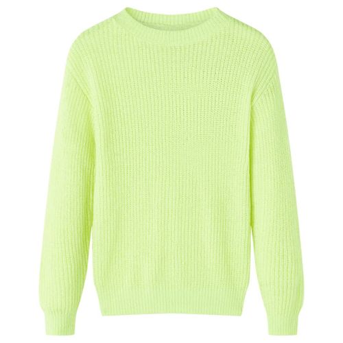 Pull-Over Tricoté Pour Enfants Jaune Fluo 92
