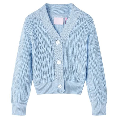 Cardigan Pour Enfants Tricoté Bleu 116