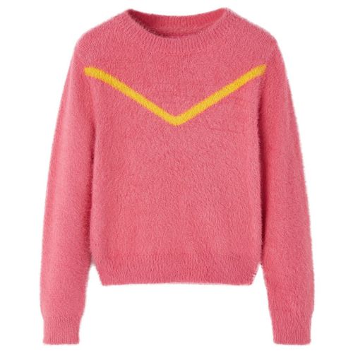 Pull-Over Tricoté Pour Enfants Rose Vieux 140