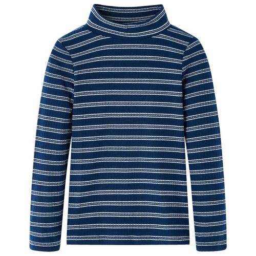 T-Shirt Enfants À Manches Longues Rayures Bleu Marine 140