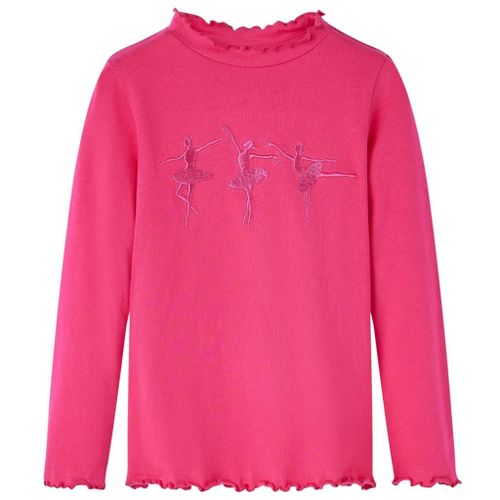T-Shirt Enfants À Manches Longues Ballerines Rose Vif 104
