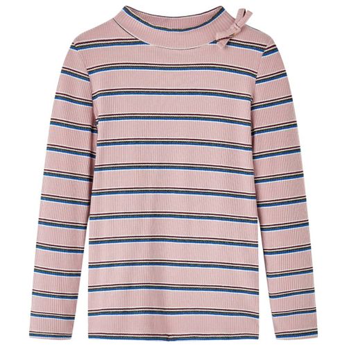 T-Shirt Enfants À Manches Longues Rayures Rose Clair 92