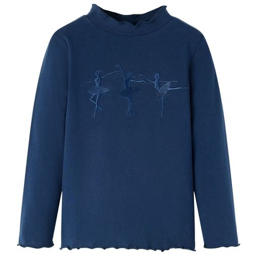 T-Shirt Enfants À Manches Longues Ballerines Bleu Marine 116
