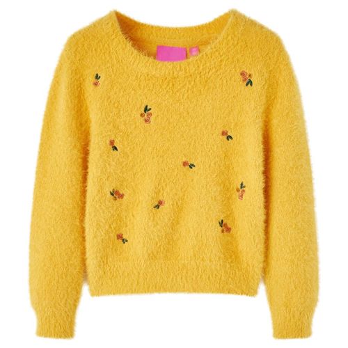 Pull-Over Tricoté Pour Enfants Ocre 116