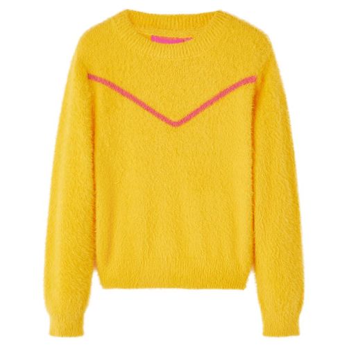 Pull-Over Tricoté Pour Enfants Ocre Foncé 104