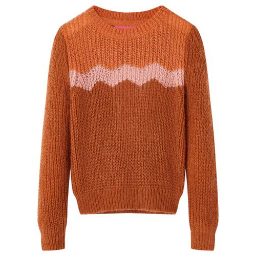 Pull-Over Tricoté Pour Enfants Cognac 116