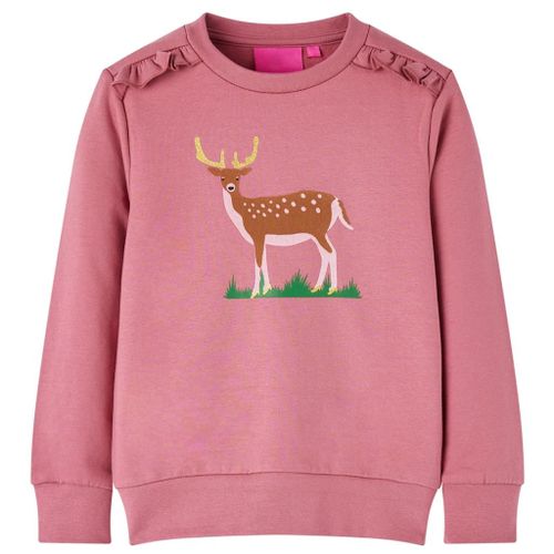 Sweatshirt Pour Enfants Imprimé Cerf Framboise 140