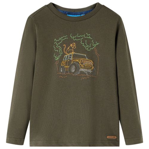 T-Shirt Enfants À Manches Longues Imprimé Jeep Kaki 104