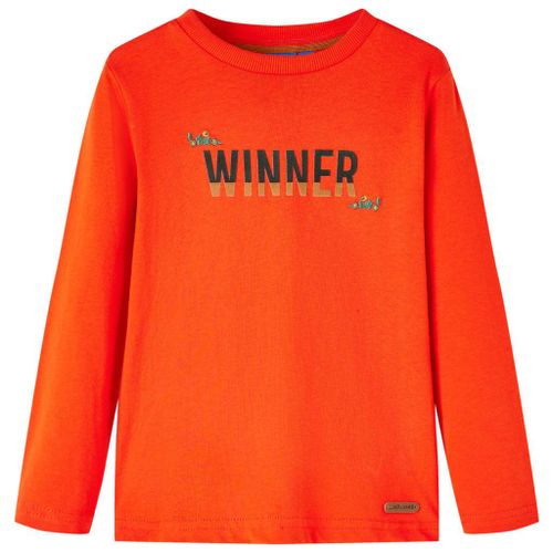 T-Shirt Pour Enfants À Manches Longues Imprimé Winner Orange Vif 92