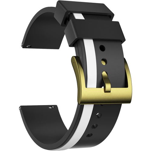 Kal-Bracelet Montre Remplacer Bracelet Montre Silicone - 20, 22, 24mm Caoutchouc Montre Bracelet Avec Acier Inoxydable Boucle