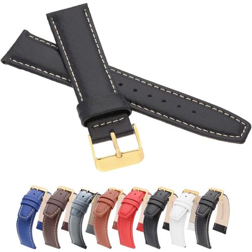 Kal-Wb Bracelet De Montre En Cuir De Vachette Grainé Doré