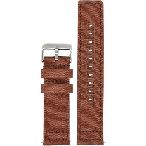Kal-Bracelet De Montre En Toile Pour Homme Femme, 18mm 19mm 20mm 22mm 24mm - Canvas Watch Straps - Bracelet De Remplacement À Dégagement Rapide - 8 Couleurs - Boucle Argent