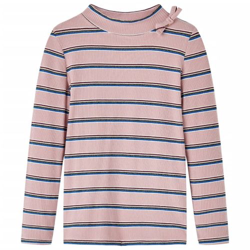 T-Shirt Enfants À Manches Longues Rayures Rose Clair 140