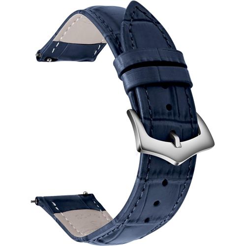 Kal-Bracelet De Montre En Cuir Vintage Dégagement Rapide Bande De Remplacement Avec Boucle En Acier Inoxydable Pour Homme Femme 12 Mm-22 Mm