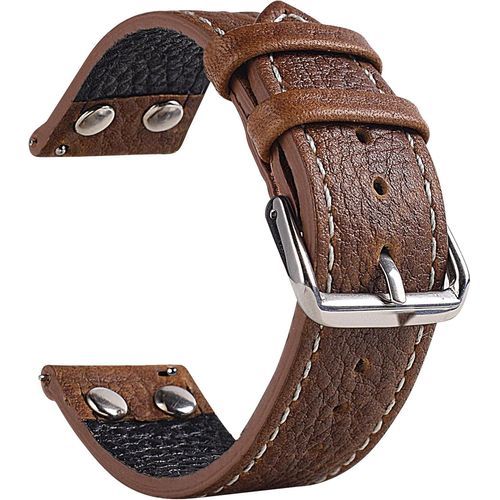 Kal-Bracelet De Montre De Rechange En Cuir De Vachette Véritable Fait Main Style Vintage (Homme Et Femme) - 18 Mm, 19 Mm, 20 Mm, 21 Mm, 22 Mm, 24 Mm