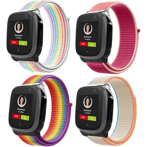 Kal-Lot De 4 Bracelets De Rechange Réglables Compatibles Avec Xplora X5, Xplora Kids Smartwatch Velcro Pour Filles Garçons Xplora X5 Play/Xgo 2/Xgo 3