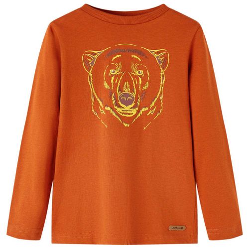 T-Shirt Enfants À Manches Longues Imprimé Ours Rouille Claire 128
