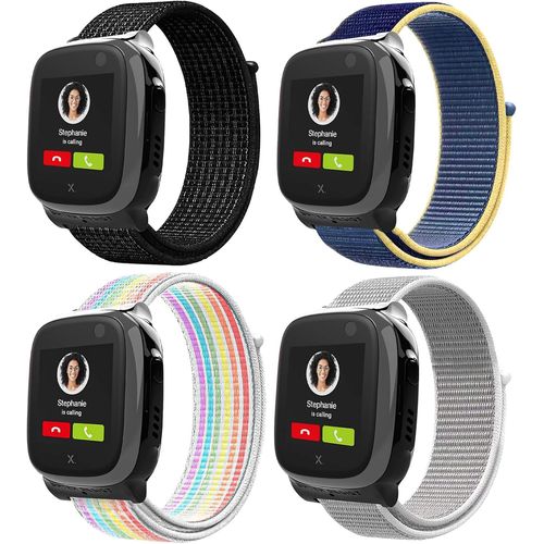 Kal-Lot De 4 Bracelets De Rechange Réglables Compatibles Avec Xplora X5, Xplora Kids Smartwatch Velcro Pour Filles Garçons Xplora X5 Play/Xgo 2/Xgo 3