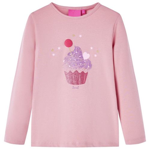 T-Shirt Enfants À Manches Longues Imprimé Crème Glacée Rose Clair 116