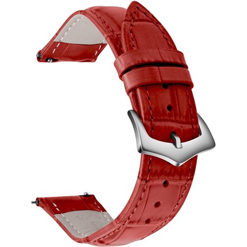 Kal-Bracelet De Montre En Cuir Vintage Dégagement Rapide Bande De Remplacement Avec Boucle En Acier Inoxydable Pour Homme Femme 12 Mm-22 Mm