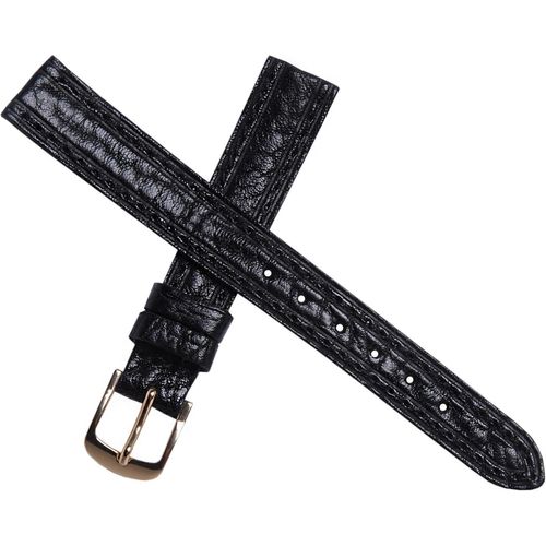 Kal-Legitima Bracelet De Montre En Cuir Noir Pour Homme 14 Mm New Old Stock 1970 1980 - Bracelet Vintage Original - Strap Bracelet D'horlogerie Traditionnelle Ancienne, Noir , 14 Mm, Rétro