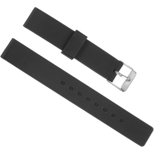 Kal-Bracelet De Montre Bande Doux Caoutchouc 16mm Largeur, Rapide Release Rechange Silicone Montre Courroie, Noir