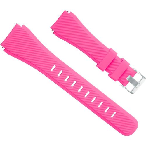 Kal-Bracelet De Montre En Caoutchouc 20mm De Largeur, Design Unique Bracelet De Remplacement En Silicone Étanche Pour Smartwatch Hommes Et Femmes, Rose Vif