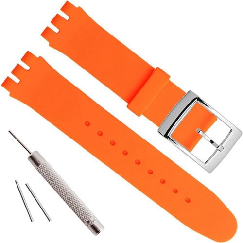 Kal-Boucle En Acier Inoxydable Plaqué Argent Bracelet En Caoutchouc De Silicone Étanche