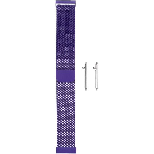 Kal-Bracelet De Montre En Maille En Acier Inoxydable 20 Mm À Dégagement Rapide Avec Fermoir Magnétique Pour Hommes Et Femmes, Violet